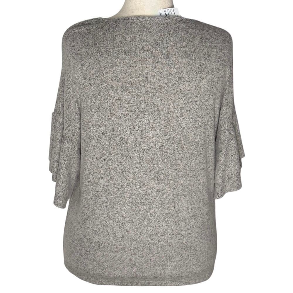 NWT - Nouvida Bell Ruffle Short Sleeve Lightweight Sweater, Women’s Large - Picture 3 of 6